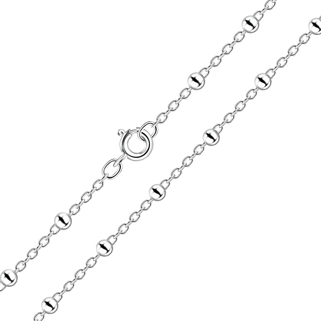 [10009549] Collier satellite en argent 45 cm