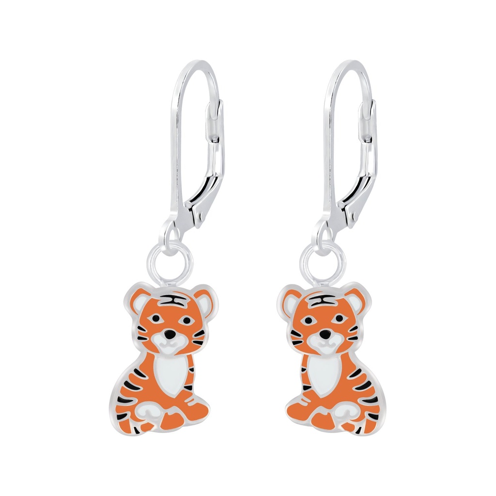 Dormeuses à levier tigre en argent