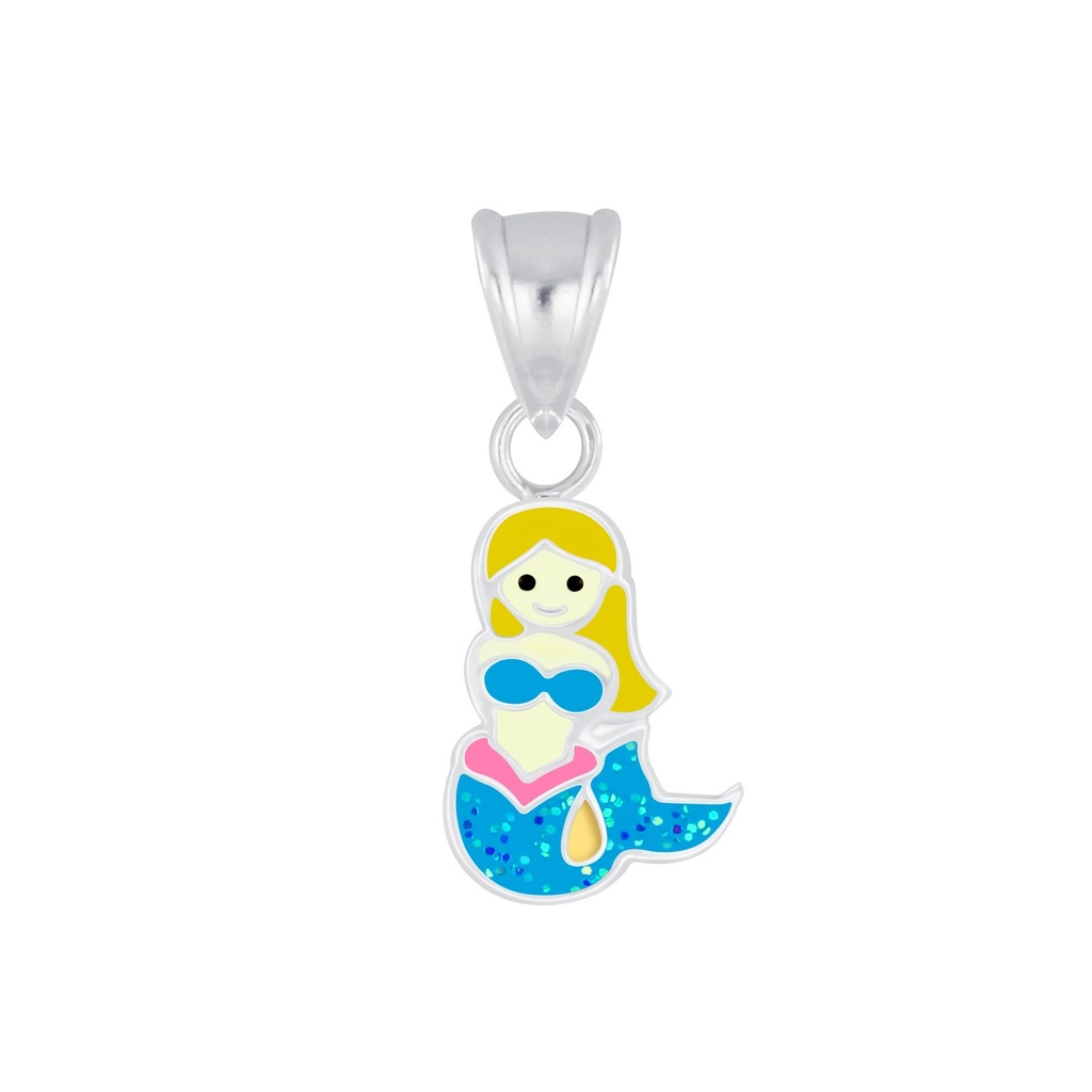 [10009535] Pendentif sirène en argent
