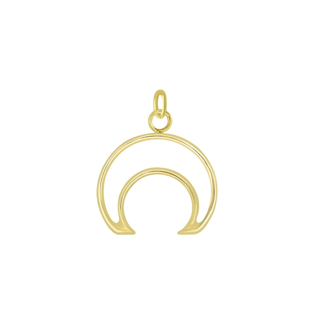 [10009345] Pendentif lune en argent