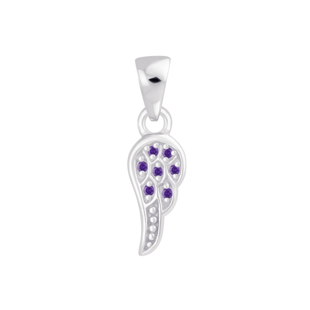[10005978] Pendentif aile en argent (Amethyst)