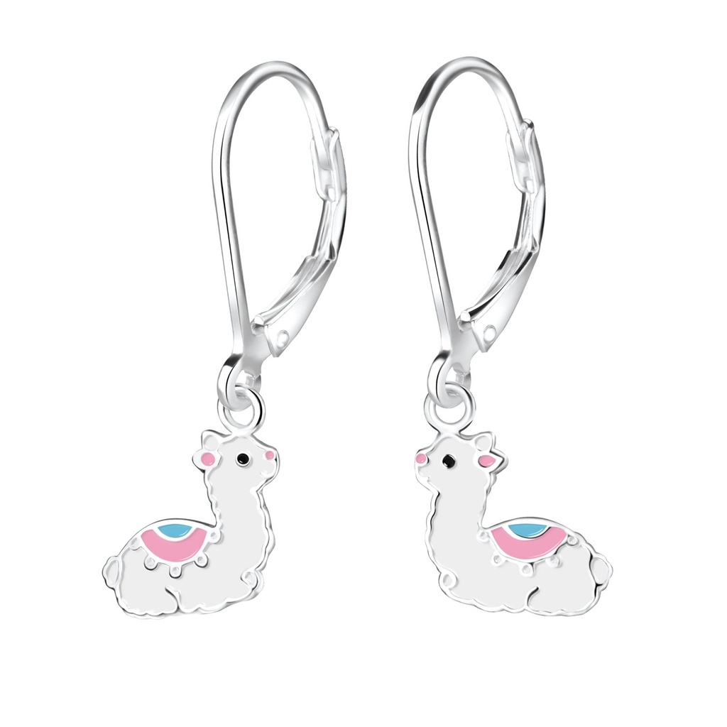 Silver Alpaca Lever Back Earrings