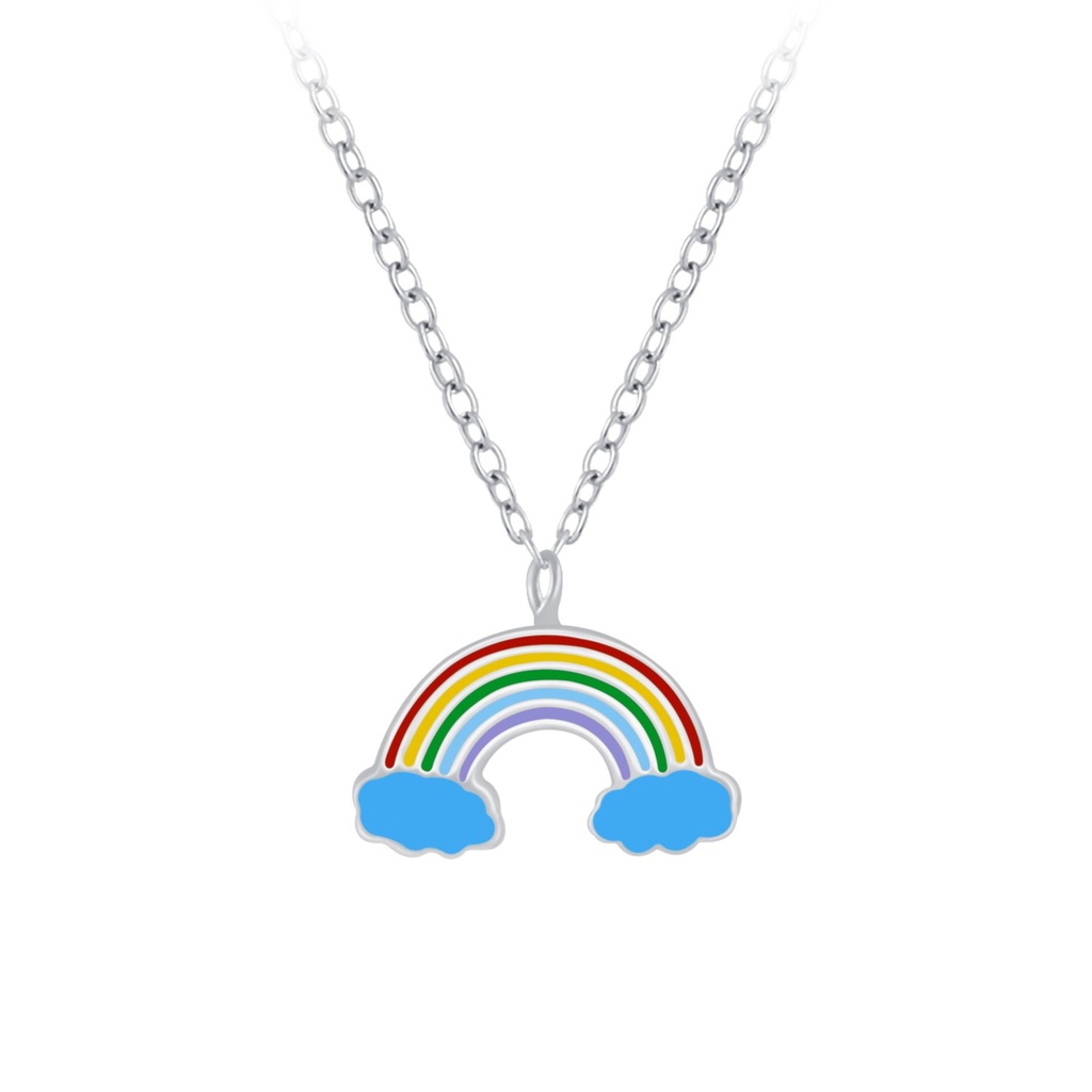 Collier arc-en-ciel en argent