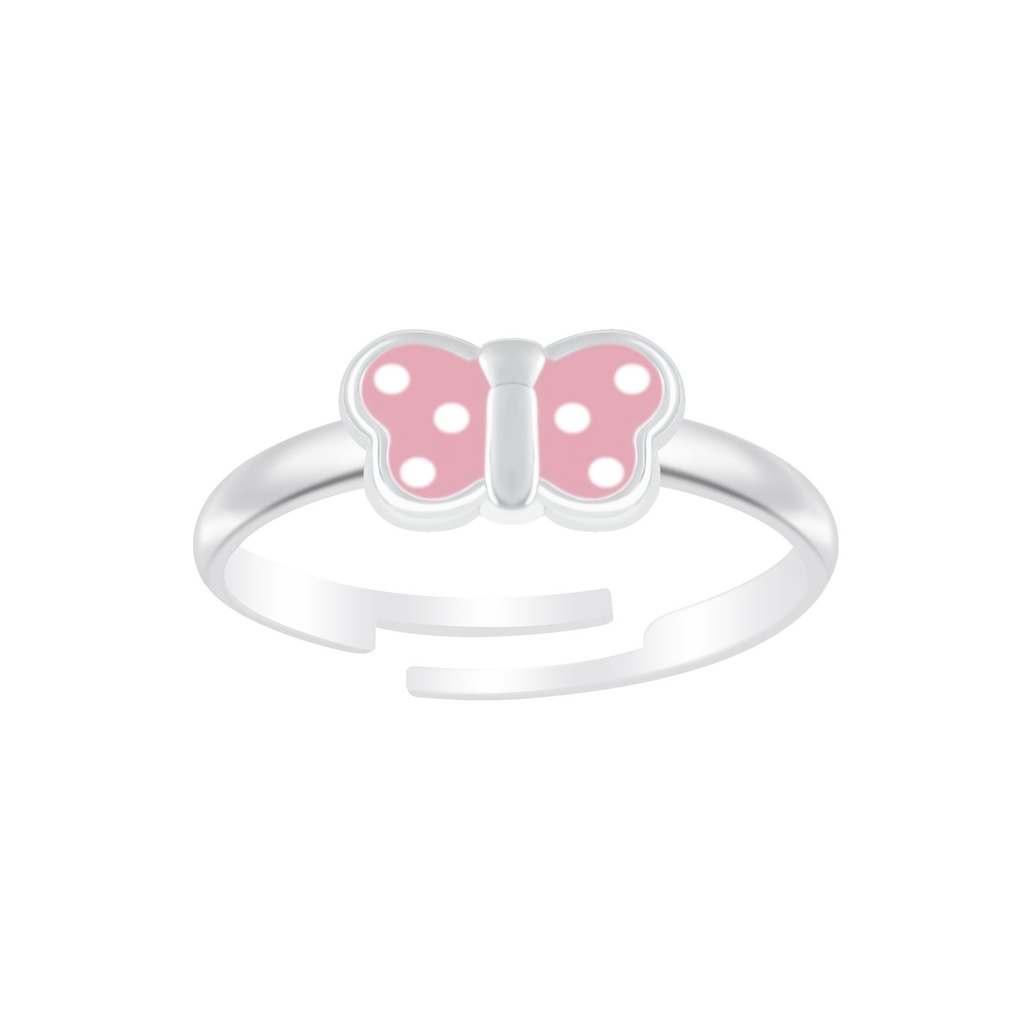 [10009534] Silver Butterfly Adjustable Ring