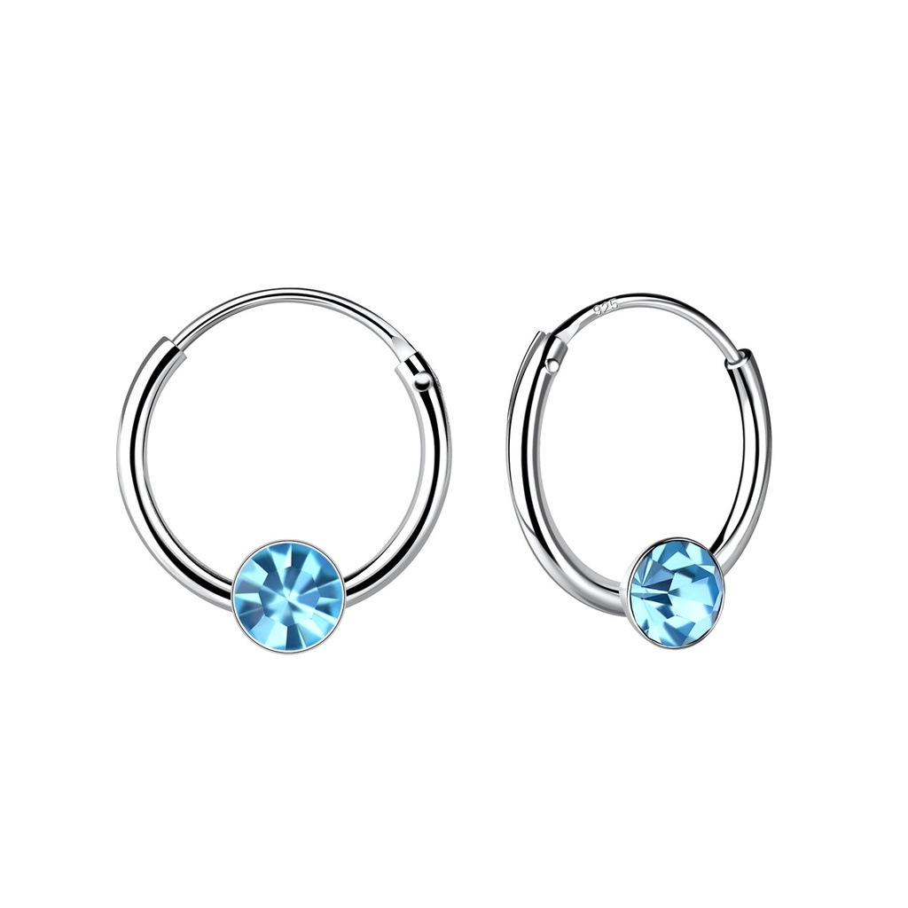 Créoles cristal rond 4 mm