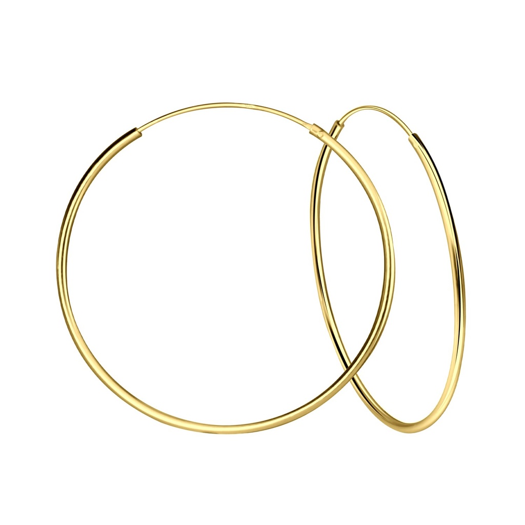 [10004919] 70mm Silver Thick Hoop Earrings