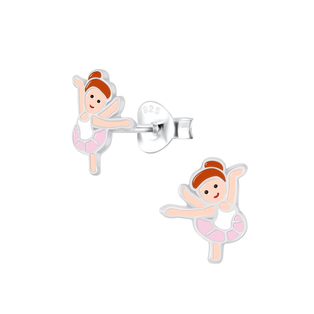 [10009447] Puces d'oreilles ballerine en argent