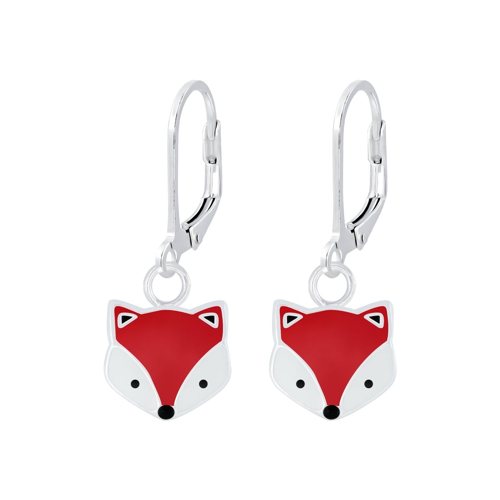 [10009362] Silver Fox Lever Back Earrings