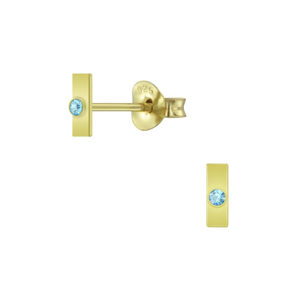 Puces d'oreilles barre en argent