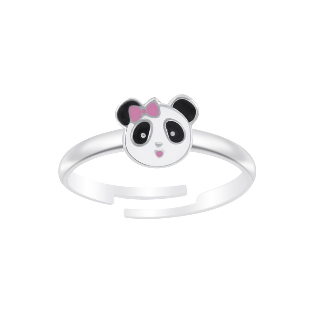 Silver Panda Adjustable Ring