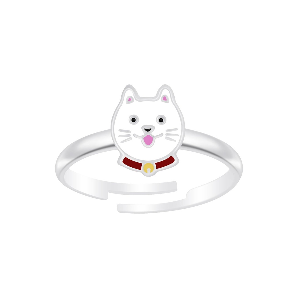 Silver Cat Adjustable Ring