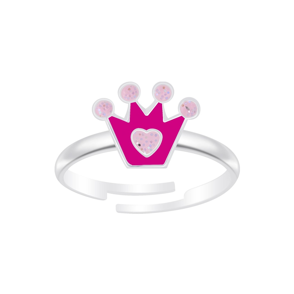 Silver Crown Adjustable Ring