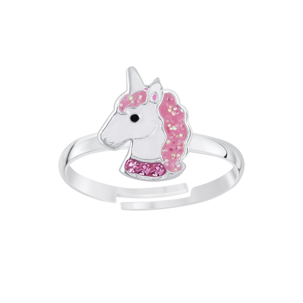 Bague réglable licorne en argent