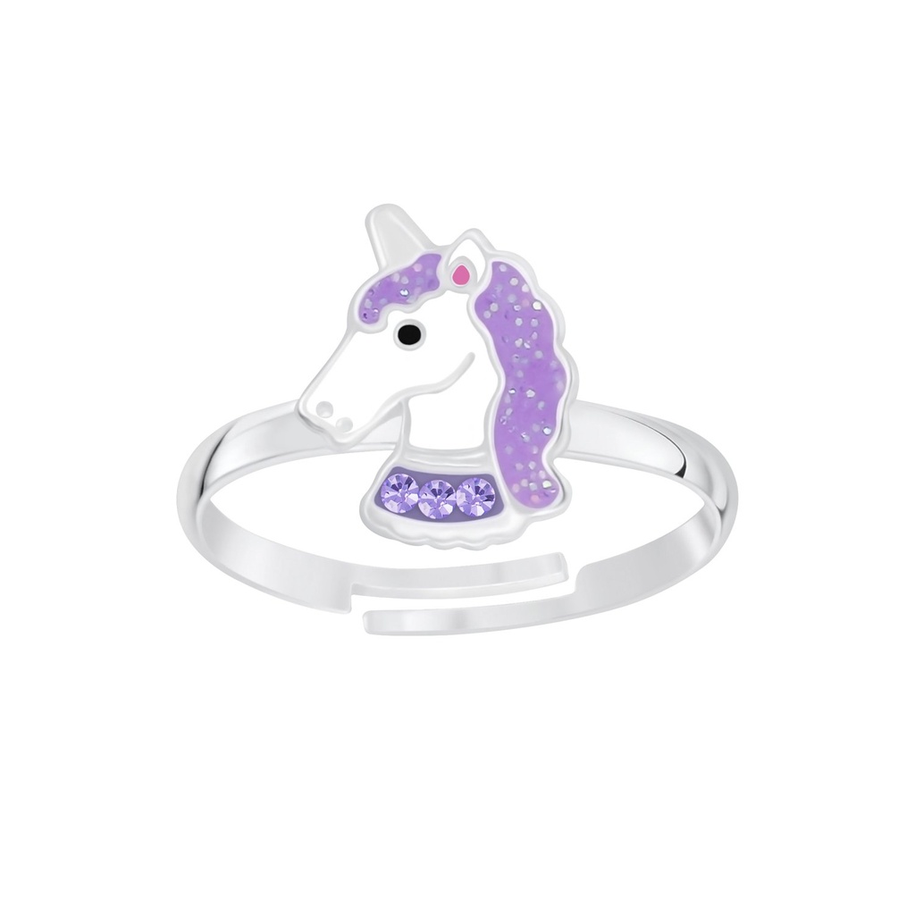 [10006849] Silver Unicorn Adjustable Ring