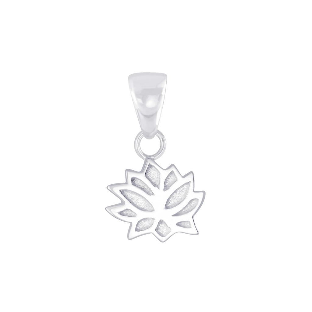 [10006627] Pendentif fleur lotus en argent