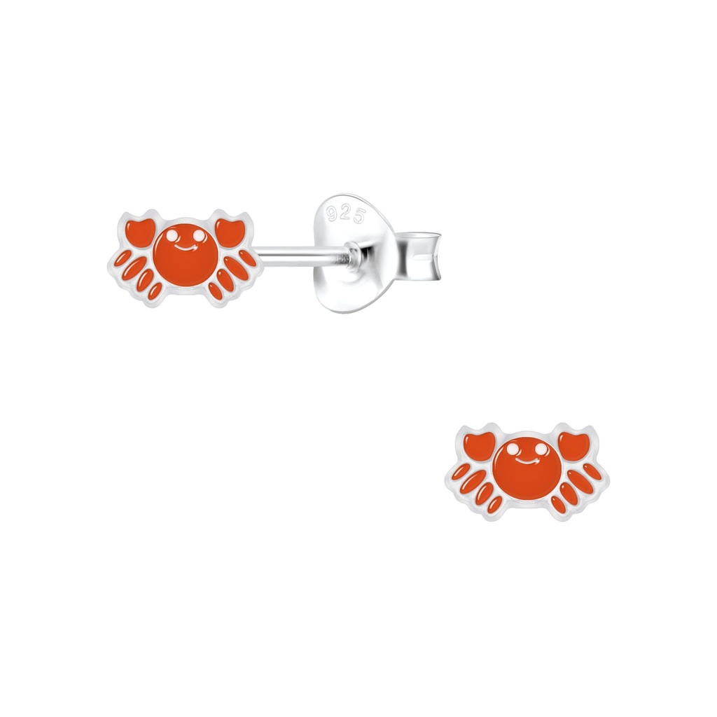 Puces d'oreilles crabe en argent