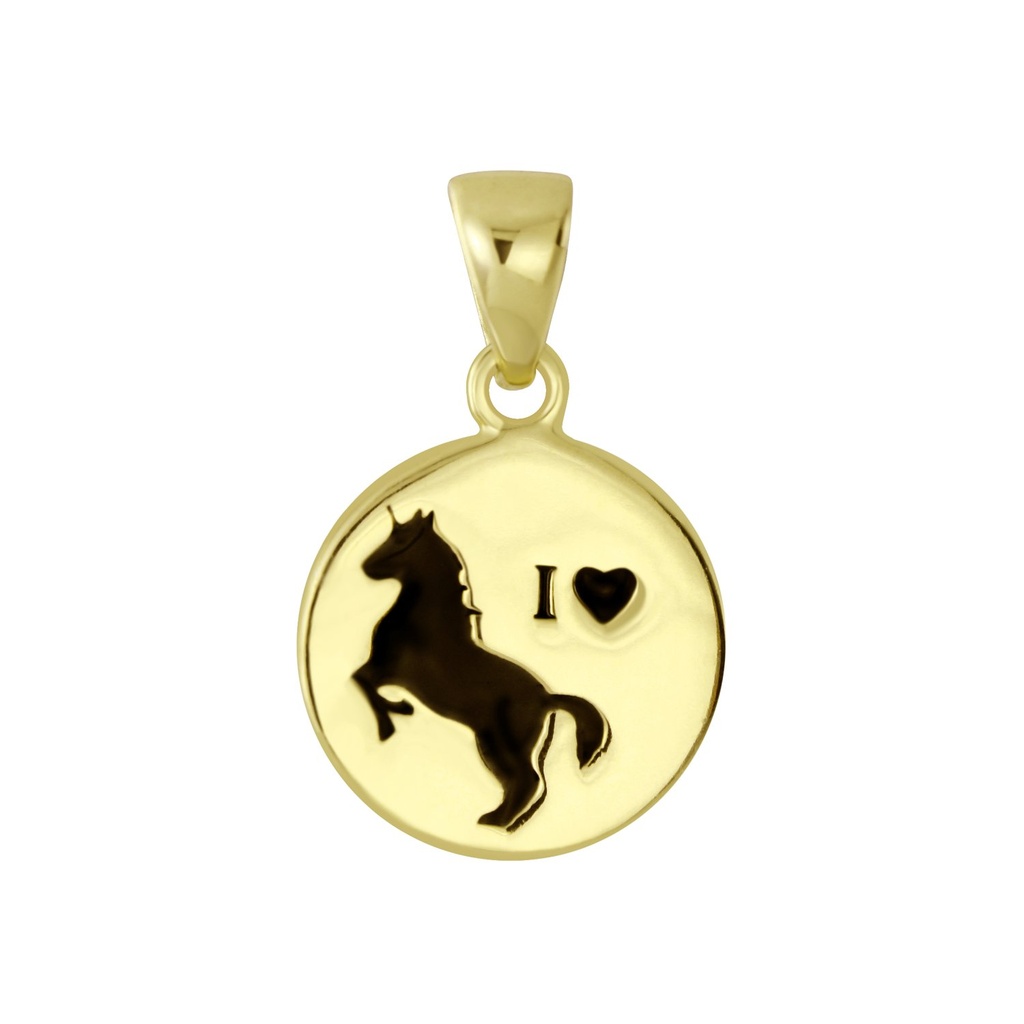 [10007639] Silver Horse Pendant