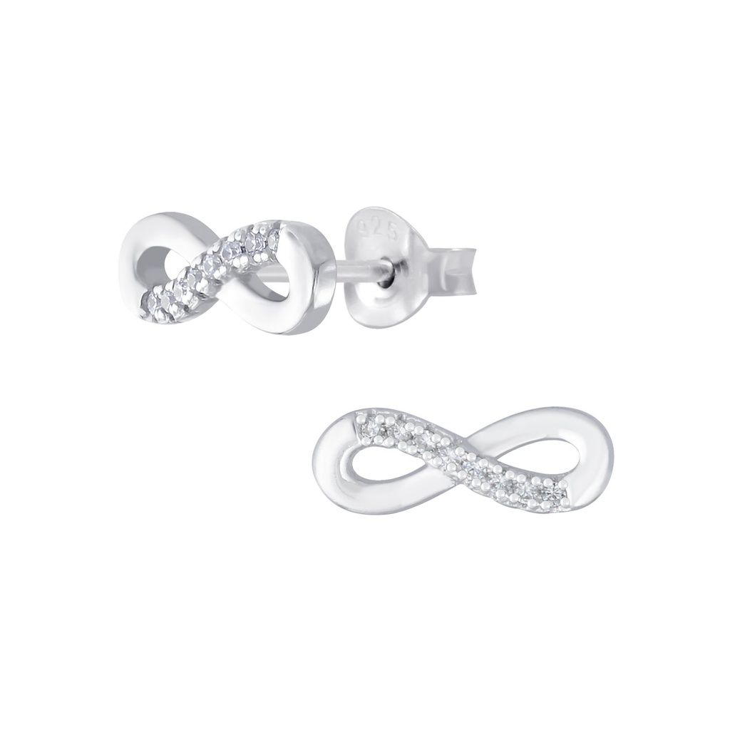 Puces d'oreilles infini en argent