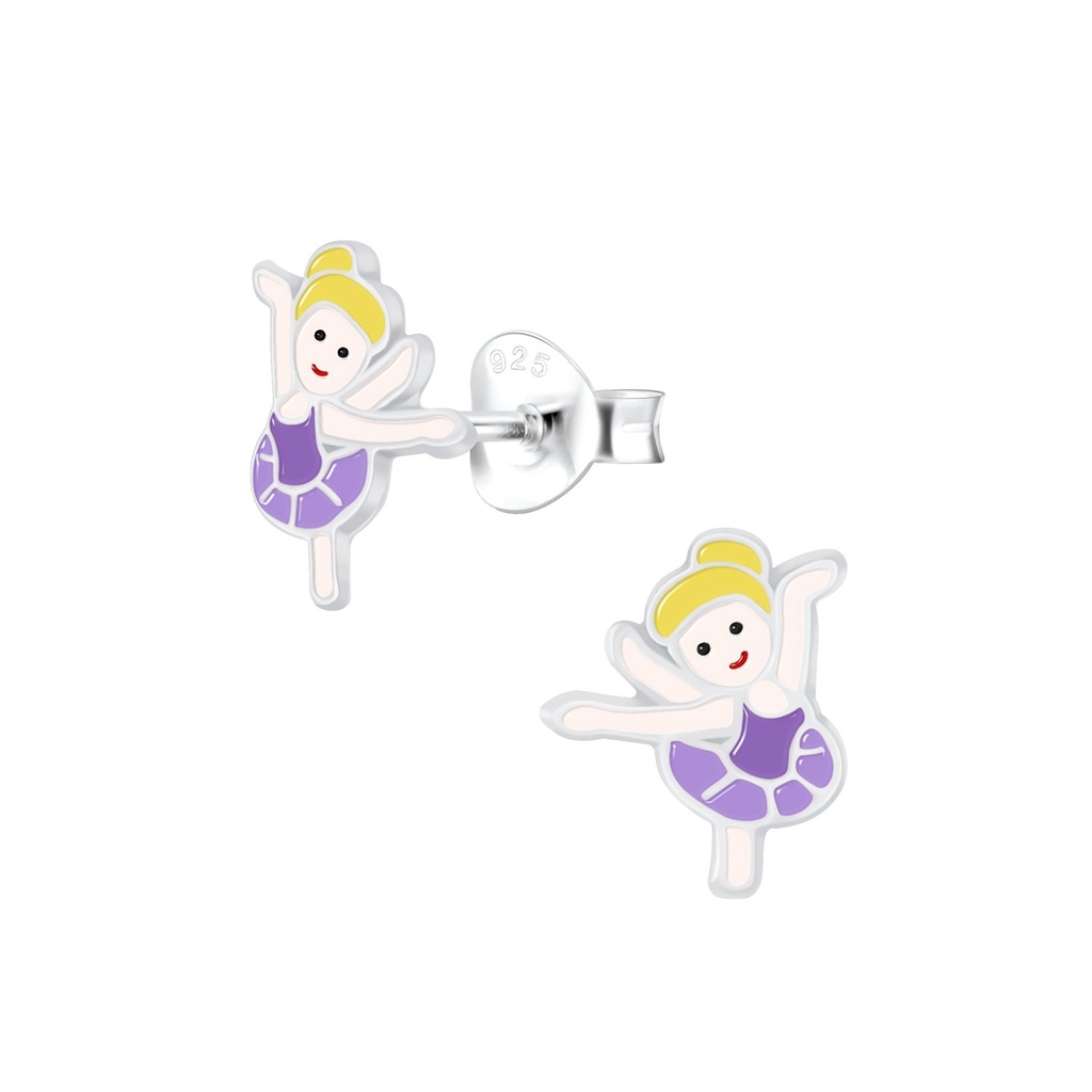 [10009063] Puces d'oreilles ballerine en argent