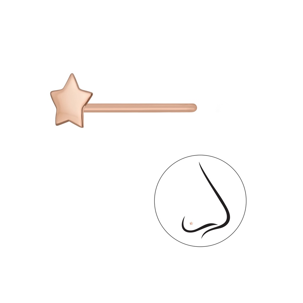 Silver Star Nose Stud