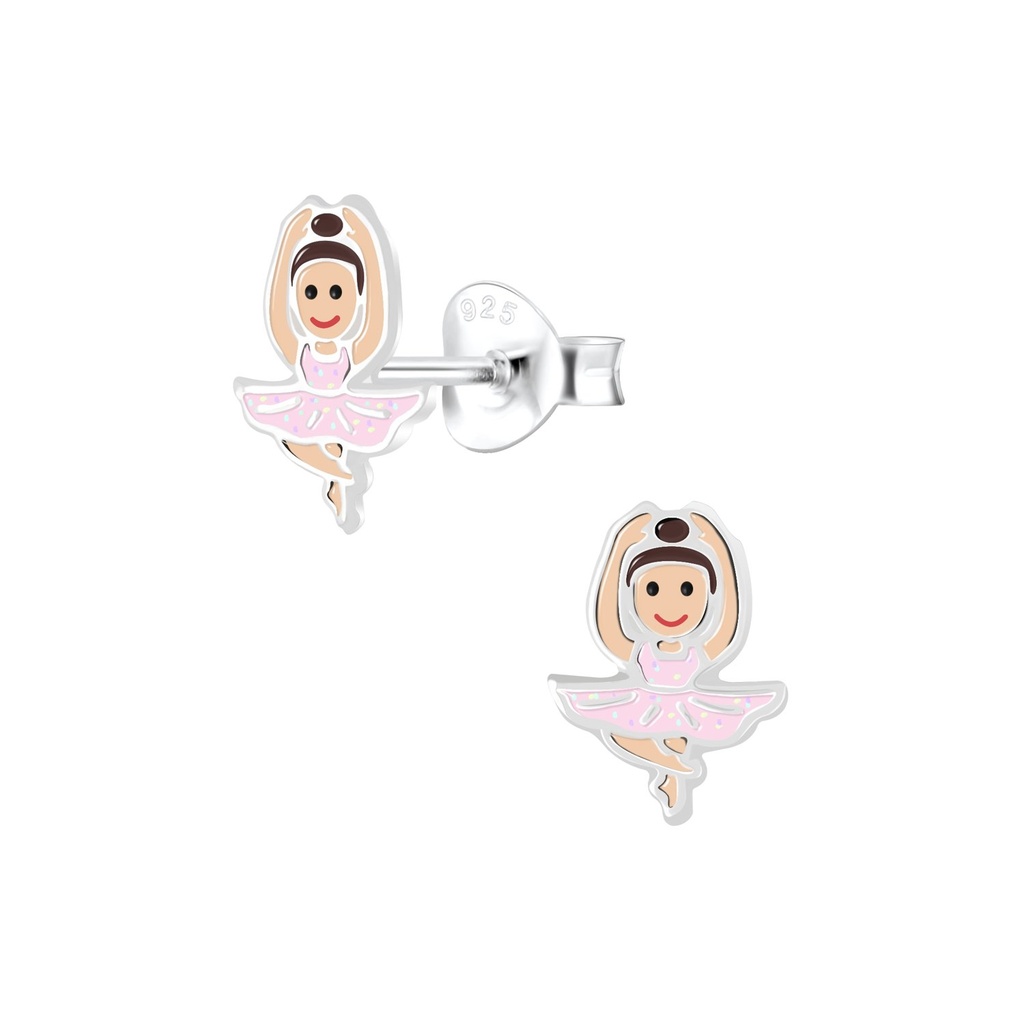 Puces d'oreilles ballerine en argent