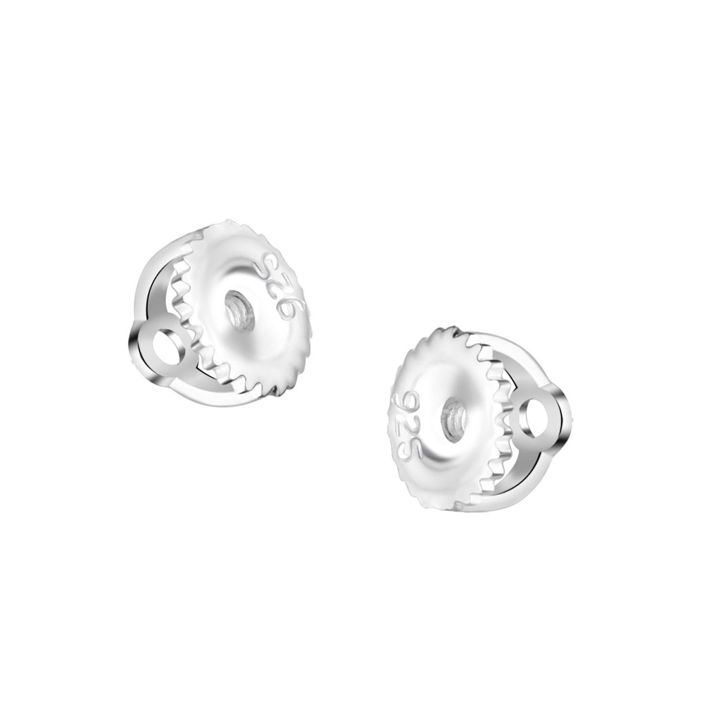 [10009301] Silver Screw Back Butterfly – Pack of 5 Pairs