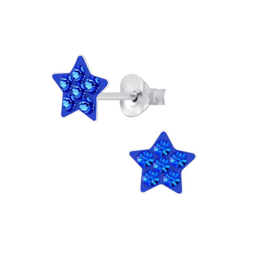 Silver Star Stud Earrings
