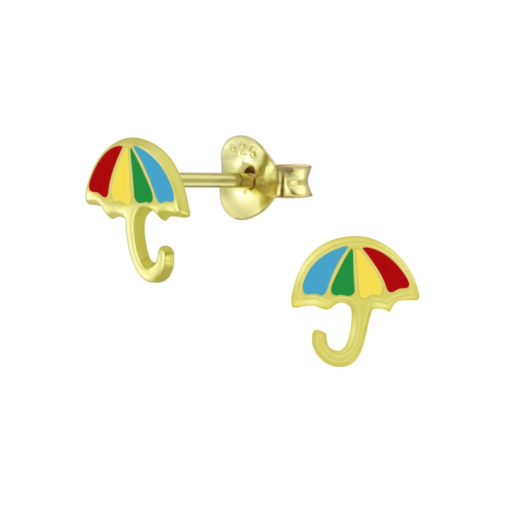 Puces d'oreilles parapluie en argent