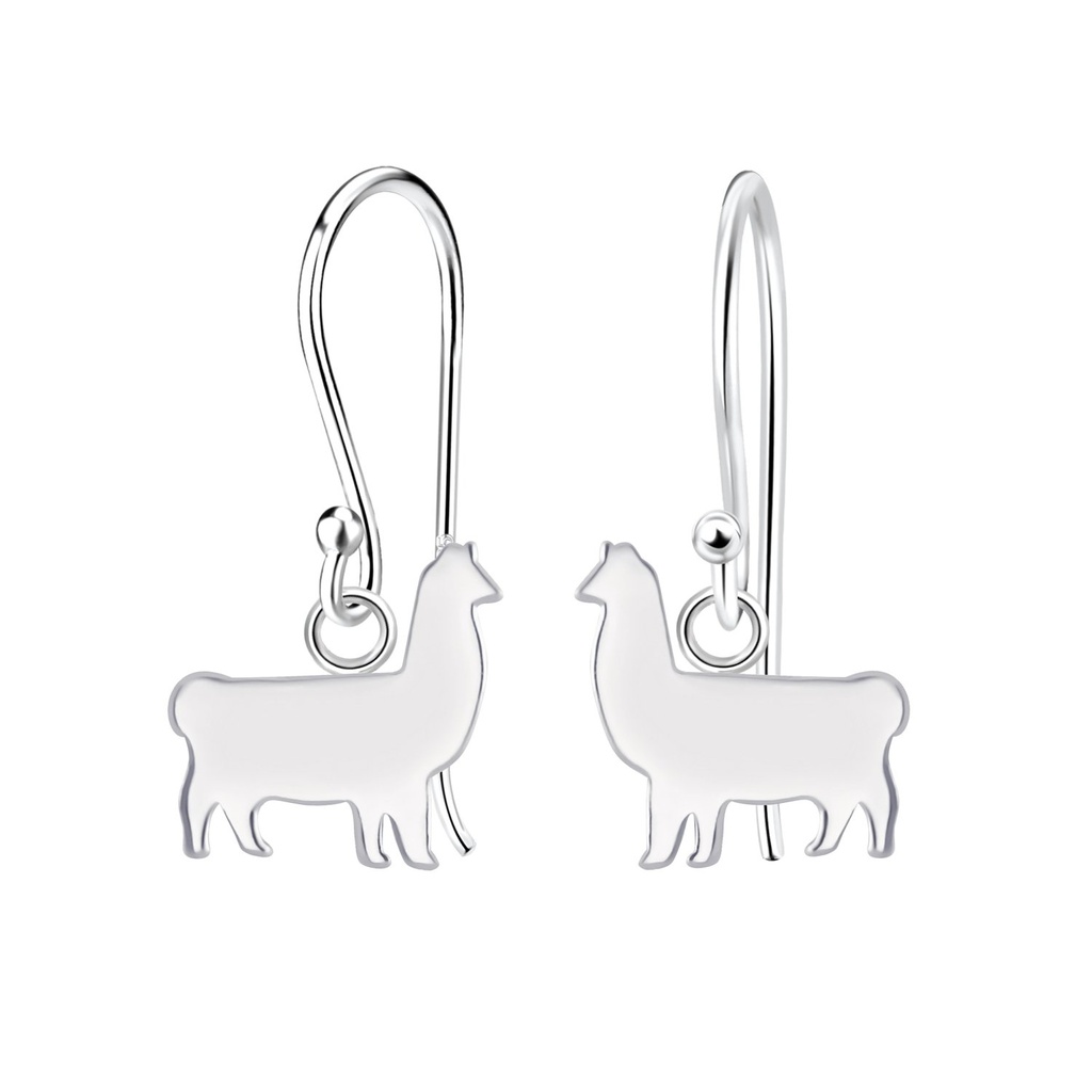 [10006805] Silver Llama Earrings