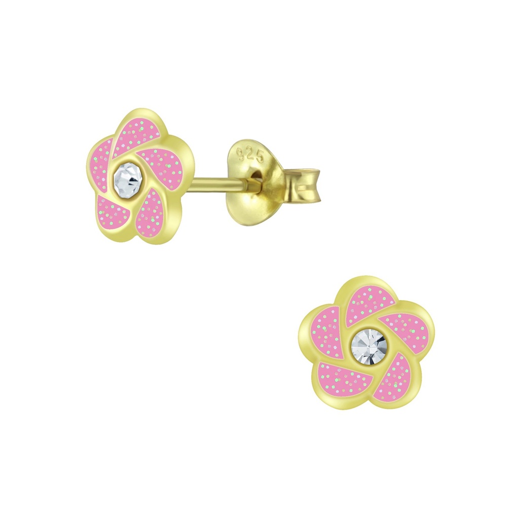Silver Flower Stud Earrings