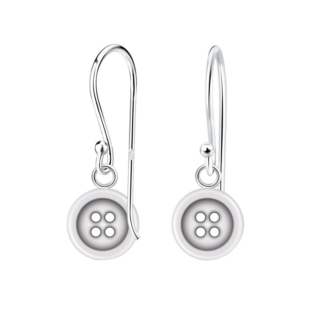 Boucles d'oreilles bouton en argent