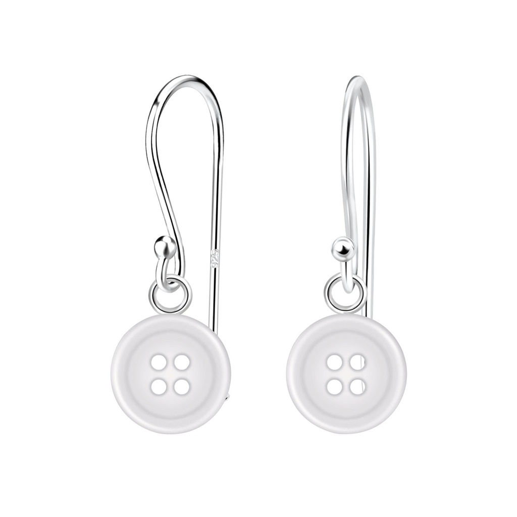 Boucles d'oreilles bouton en argent