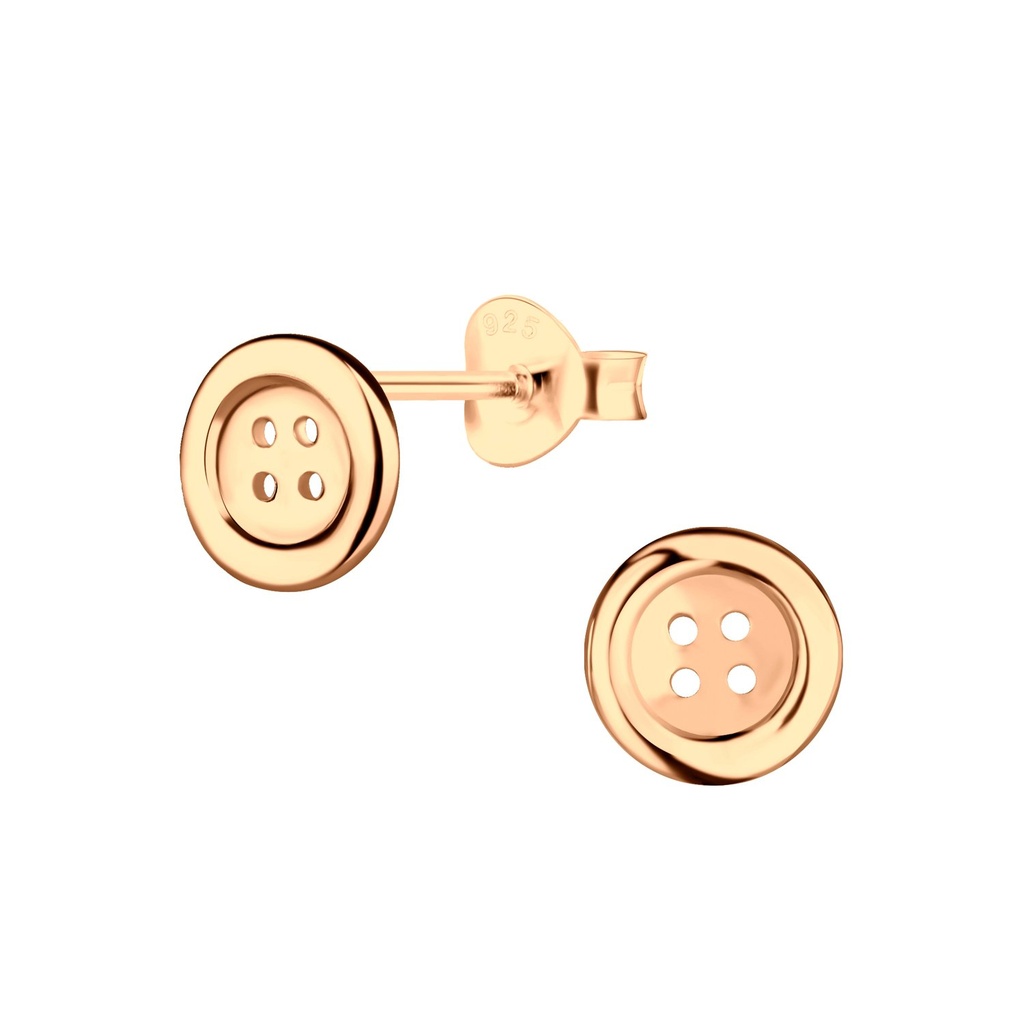 Puces d'oreilles bouton en argent
