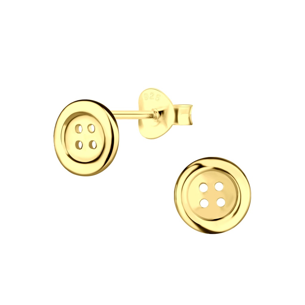 Puces d'oreilles bouton en argent