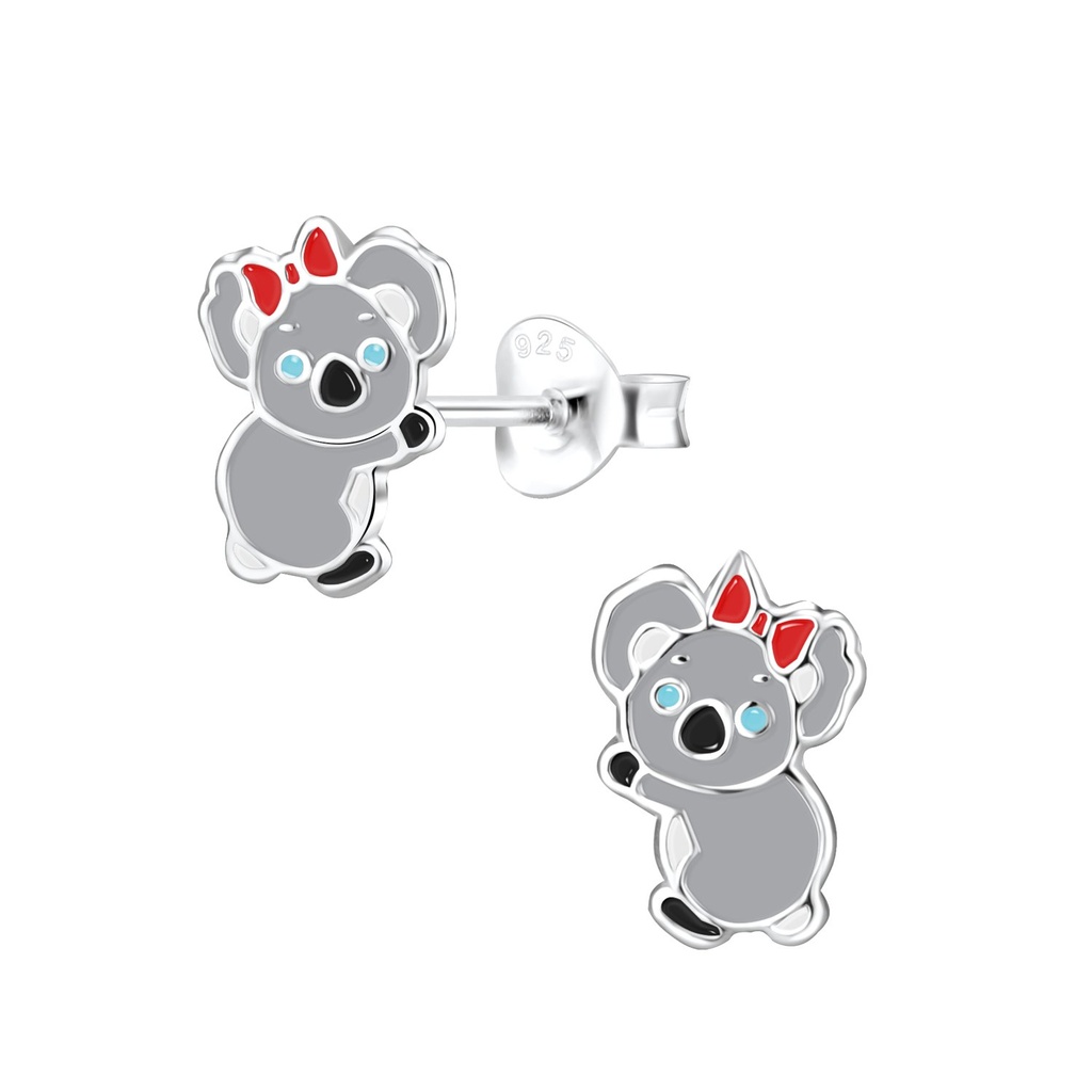 Puces d'oreilles koala en argent