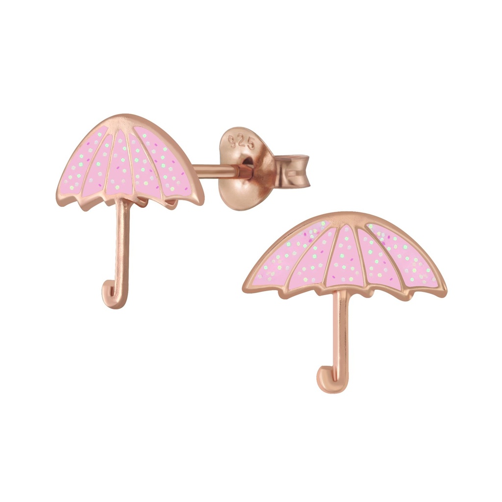 Puces d'oreilles parapluie en argent