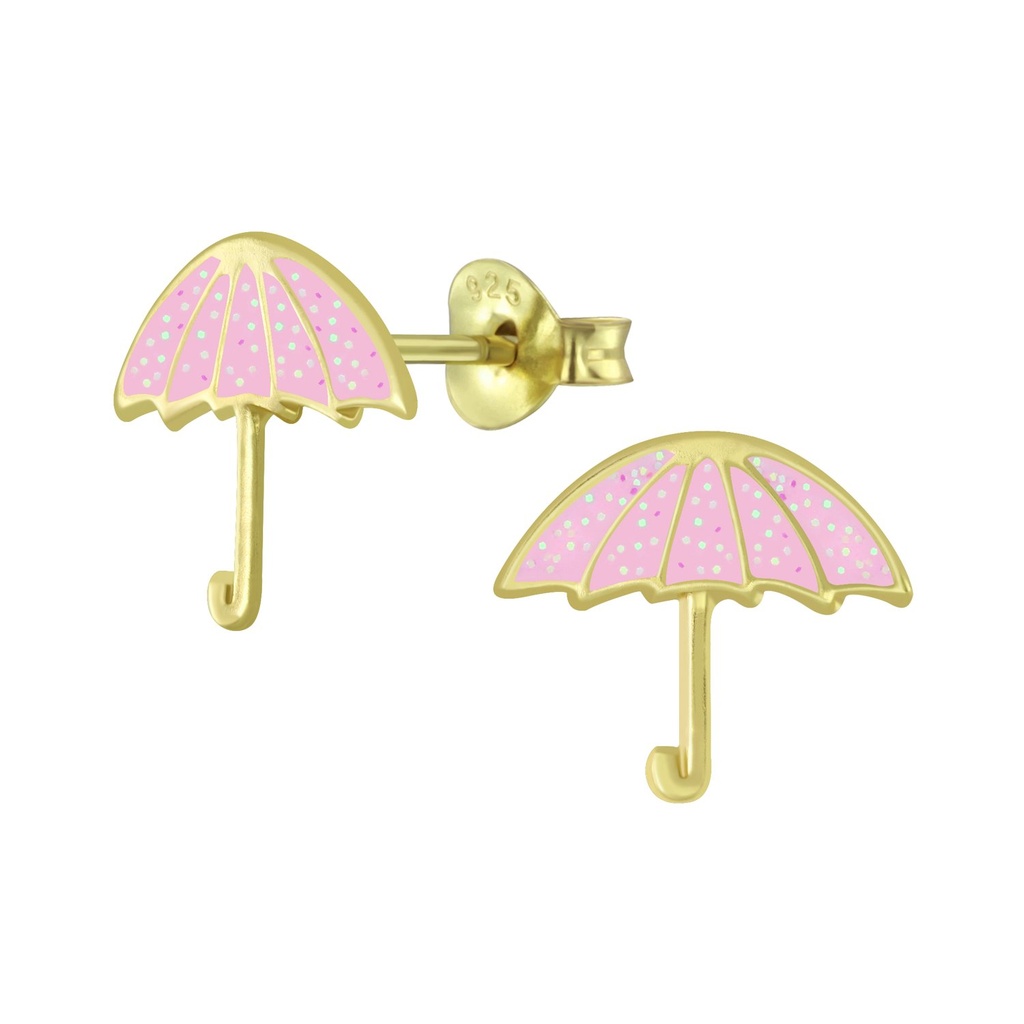 [10008060] Silver Umbrella Stud Earrings