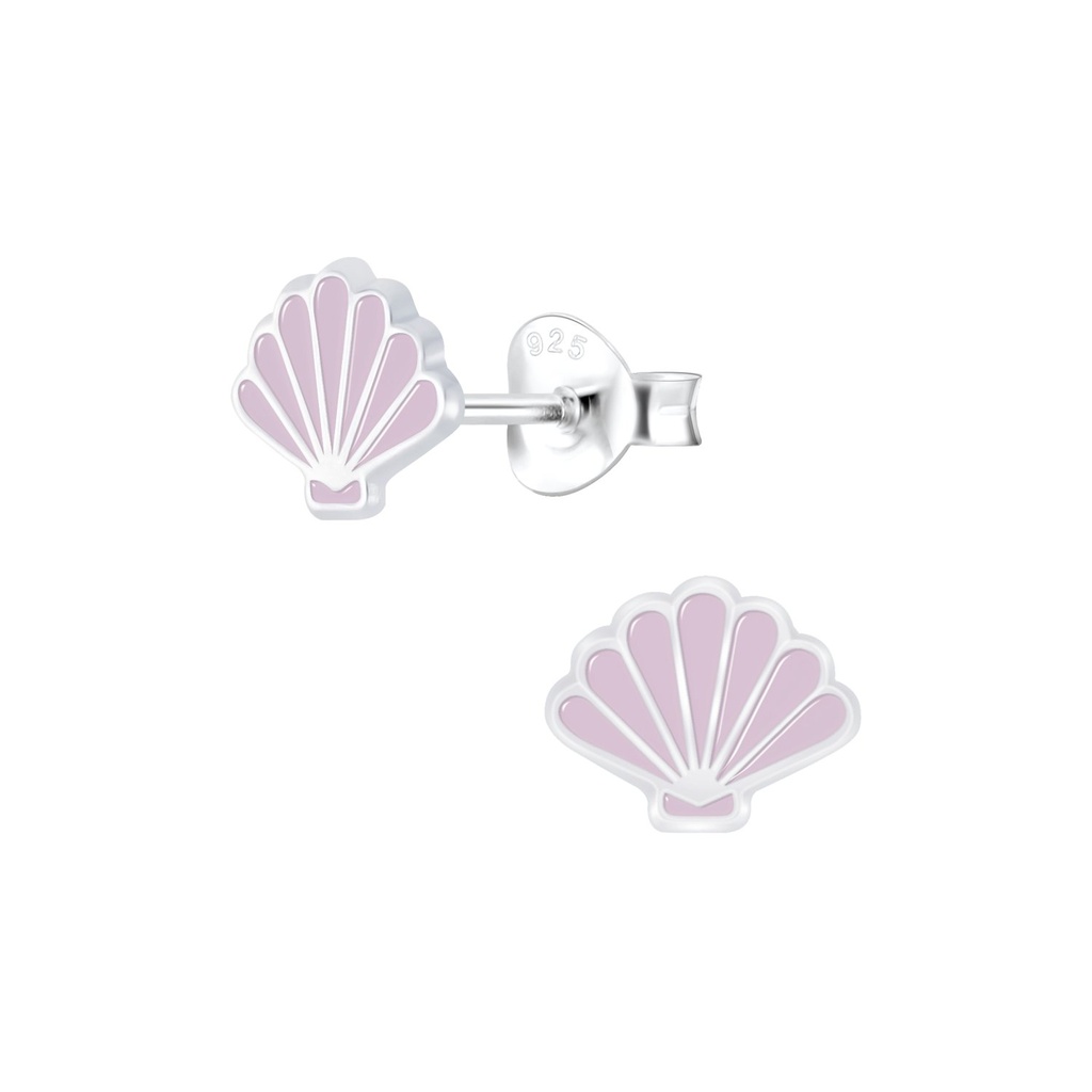 Silver Shell Stud Earrings