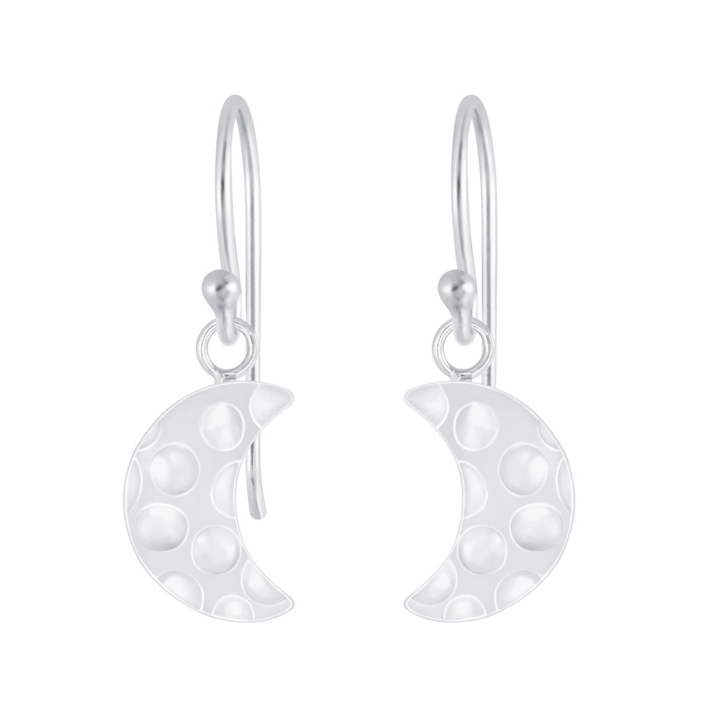 [10008889] Silver Moon Earrings
