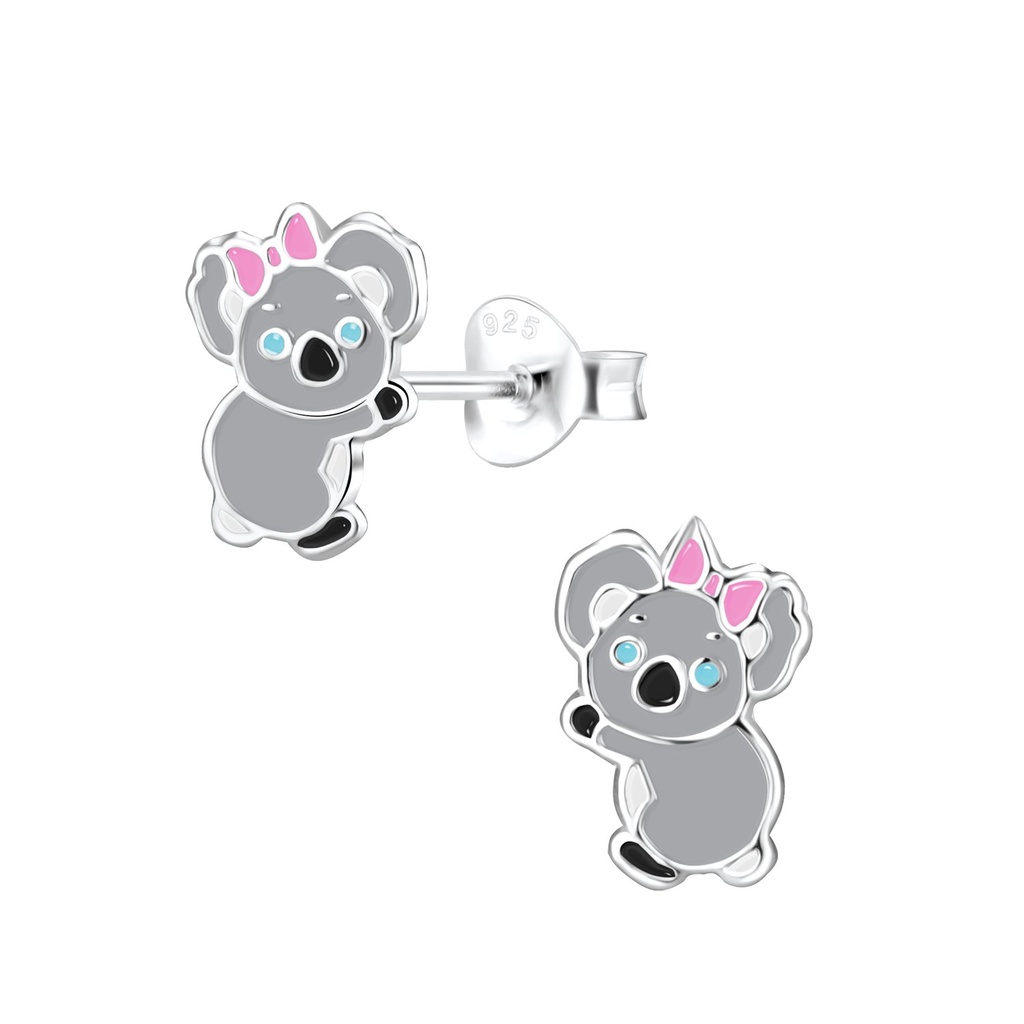 Puces d'oreilles koala en argent