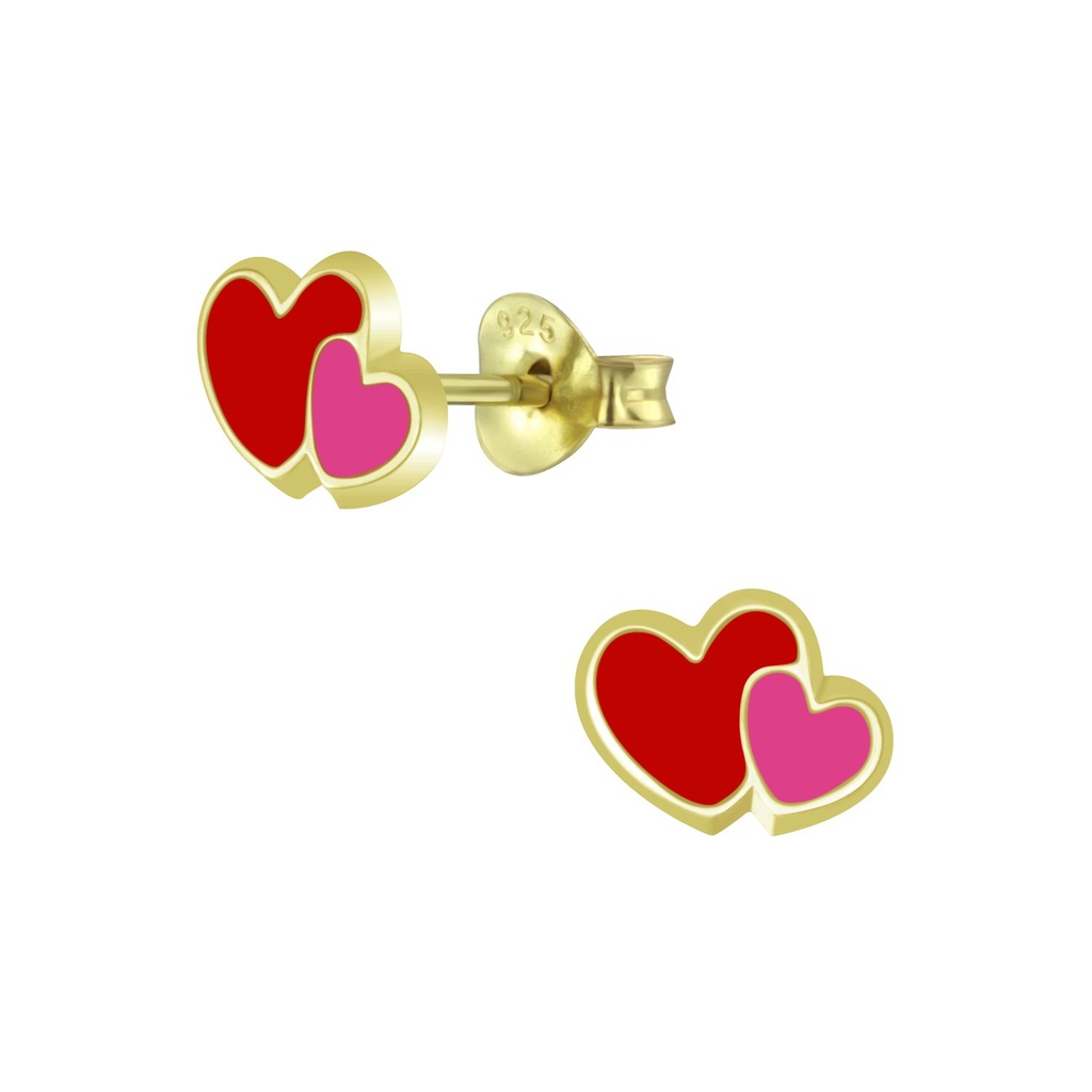 [10007861] Puces d'oreilles cœur en argent