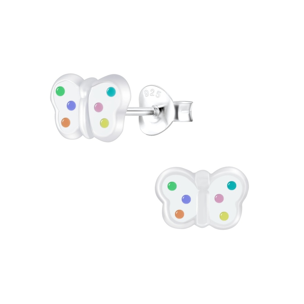 Silver Butterfly Stud Earrings
