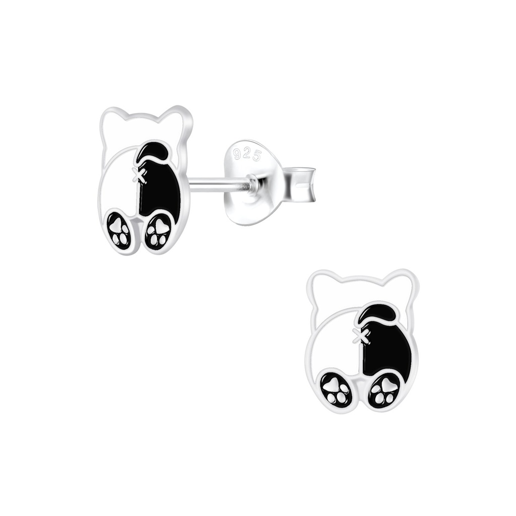 Puces d'oreilles chien en argent