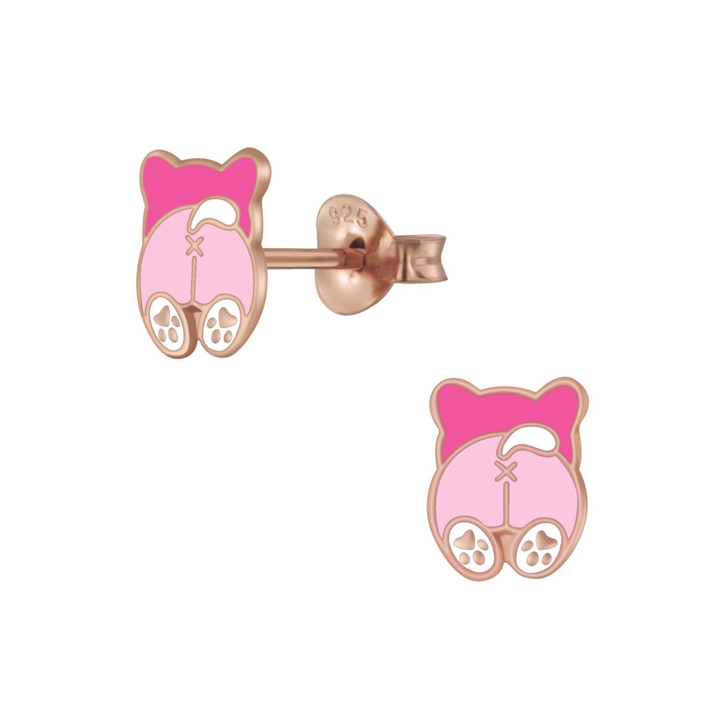 Puces d'oreilles chien en argent