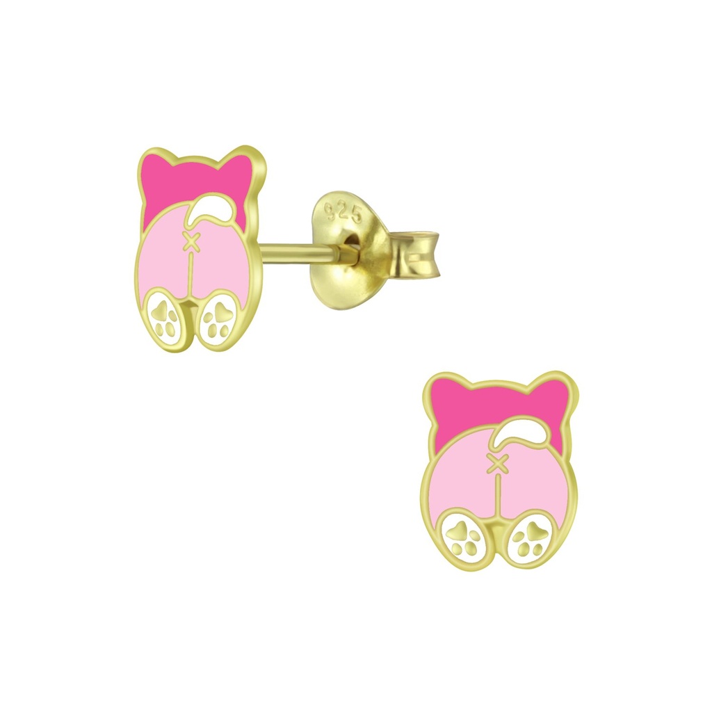Puces d'oreilles chien en argent