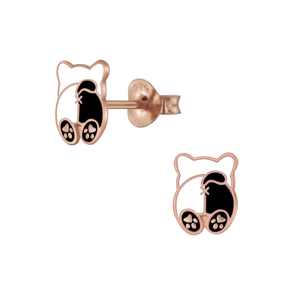 Puces d'oreilles chien en argent