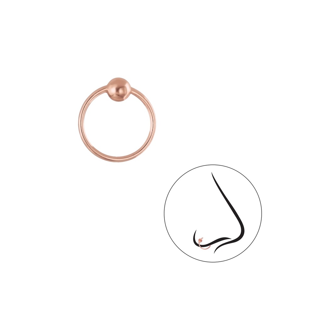 Anneau de fermeture boule en argent 10 mm