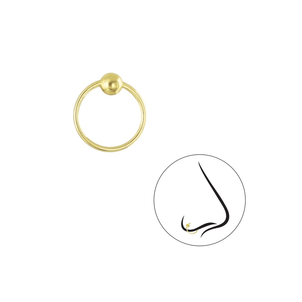 10mm Silver Ball Closure Ring