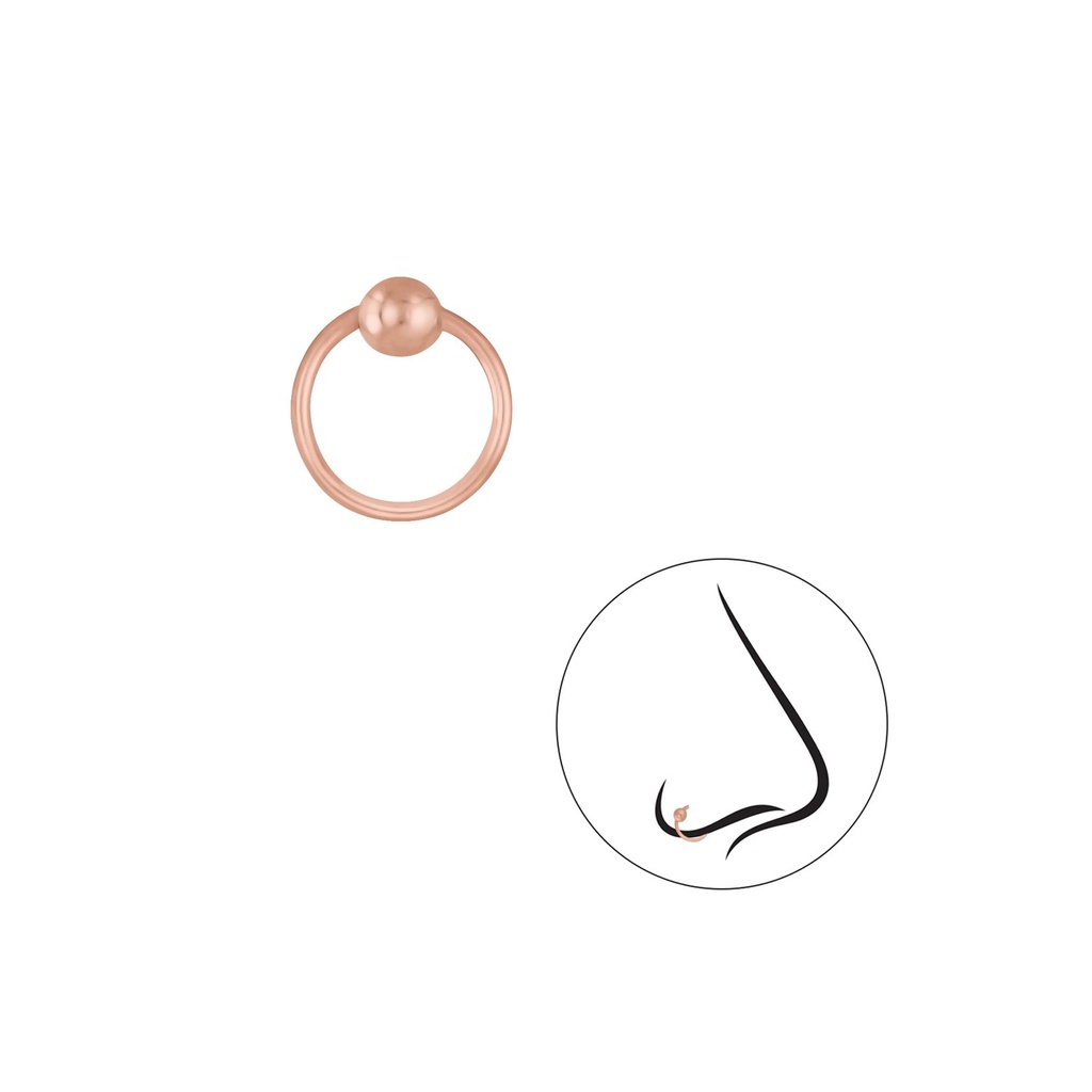 [10009055] Anneau de fermeture boule en argent 8 mm