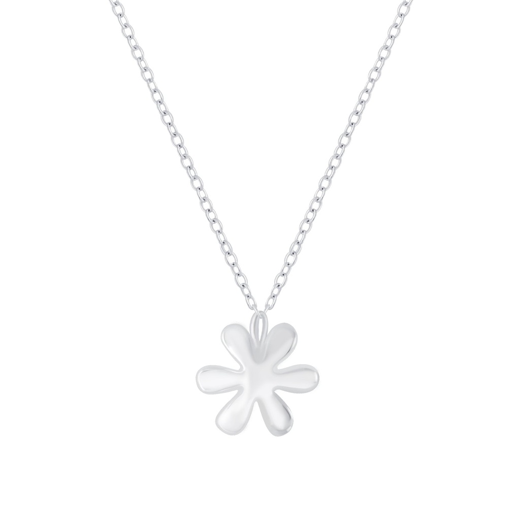 [10009112] Silver Flower Necklace